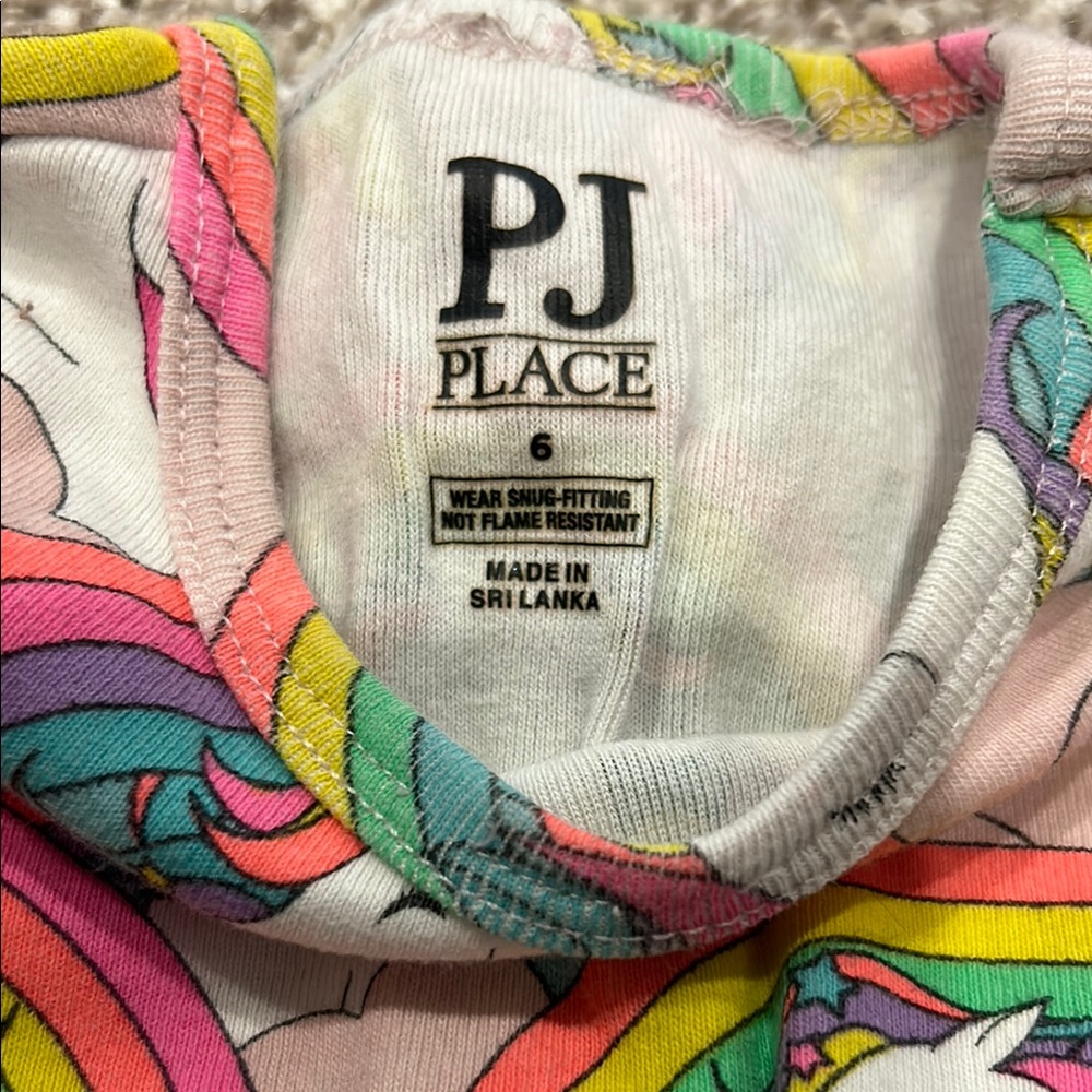 The Children's Place Pink and Blue Pajama Sets Vibrant Rainbow Design - Picture 4 of 5